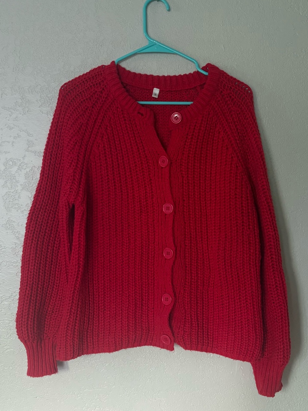 Amazon red button down sweater